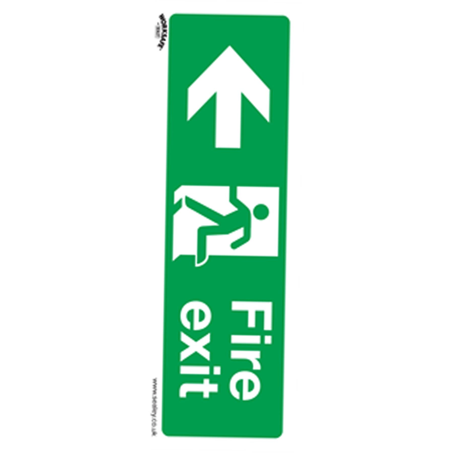Safety Sign - Fire Exit (Left) - Rigid Plastic - Pack of 10. Sealey