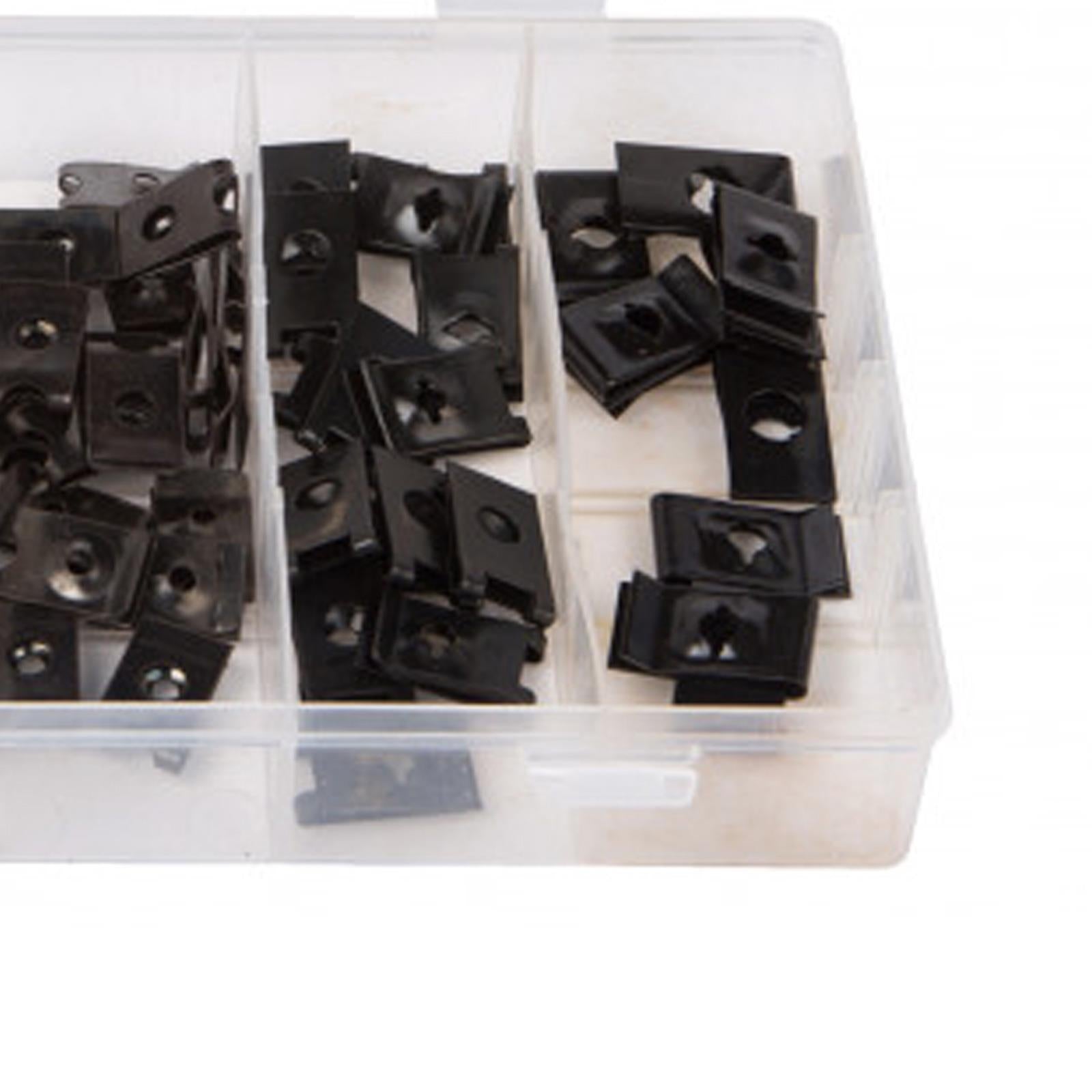 170 Piece Assorted U Clip And Screw Set Speed Nut Kit Car Caravan Car