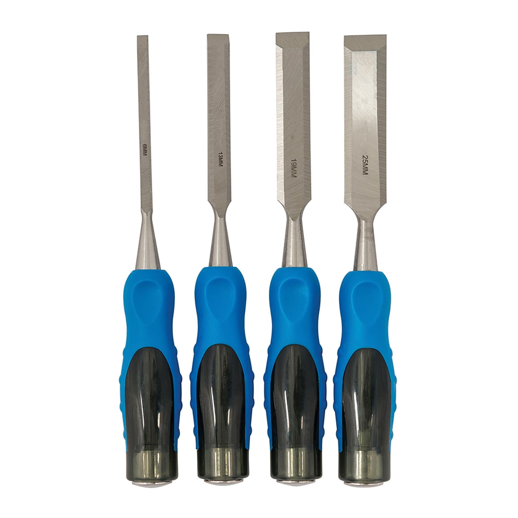 4pc Expert Wood Chisel Tools DIY Woodwork Carving Carpentry Soft Grip