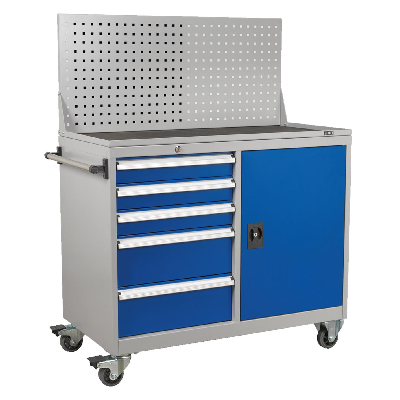 Sealey Industrial Mobile Workstation 5 Drawer & 1 Shelf Locker