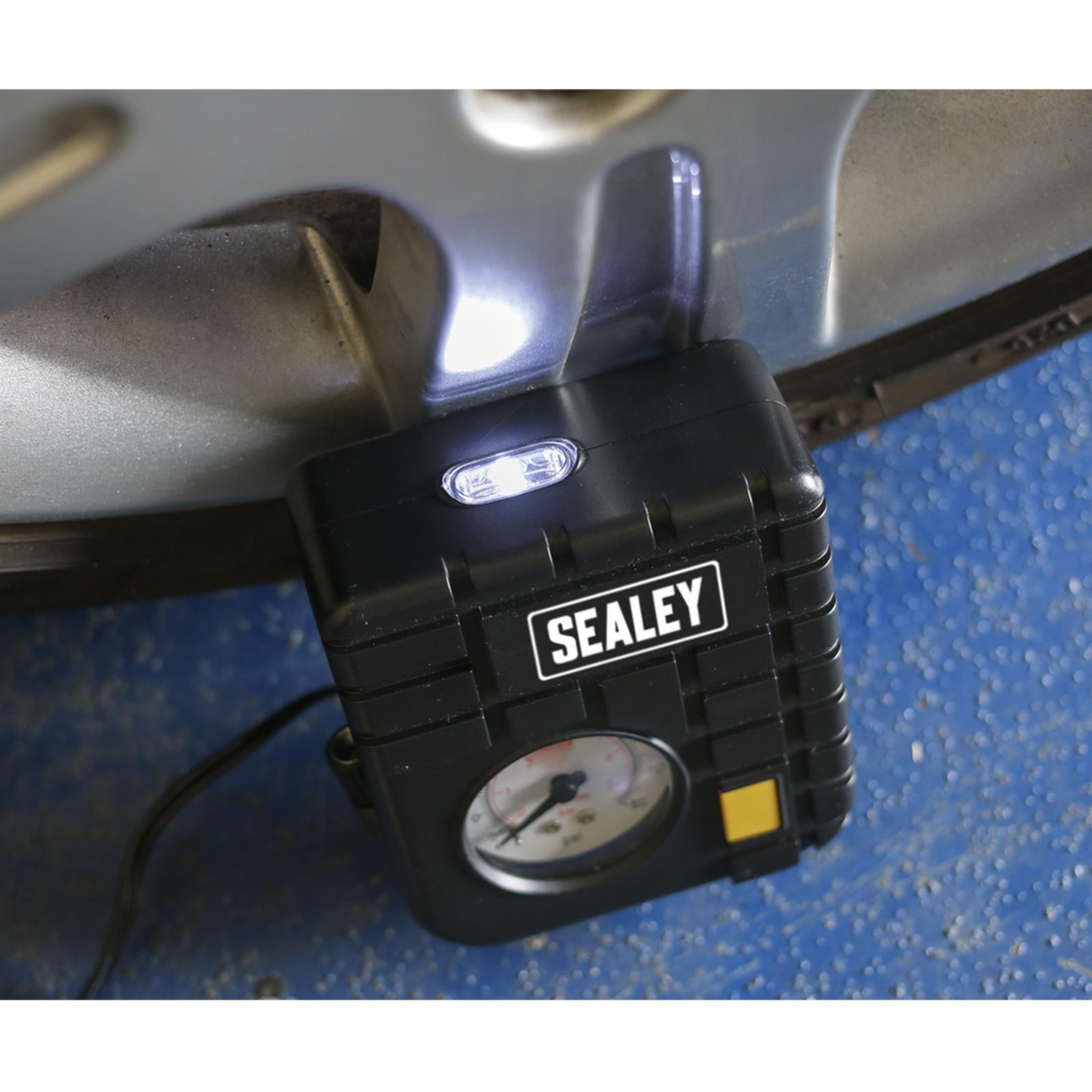 Sealey Micro Air Compressor with Work Light 12V