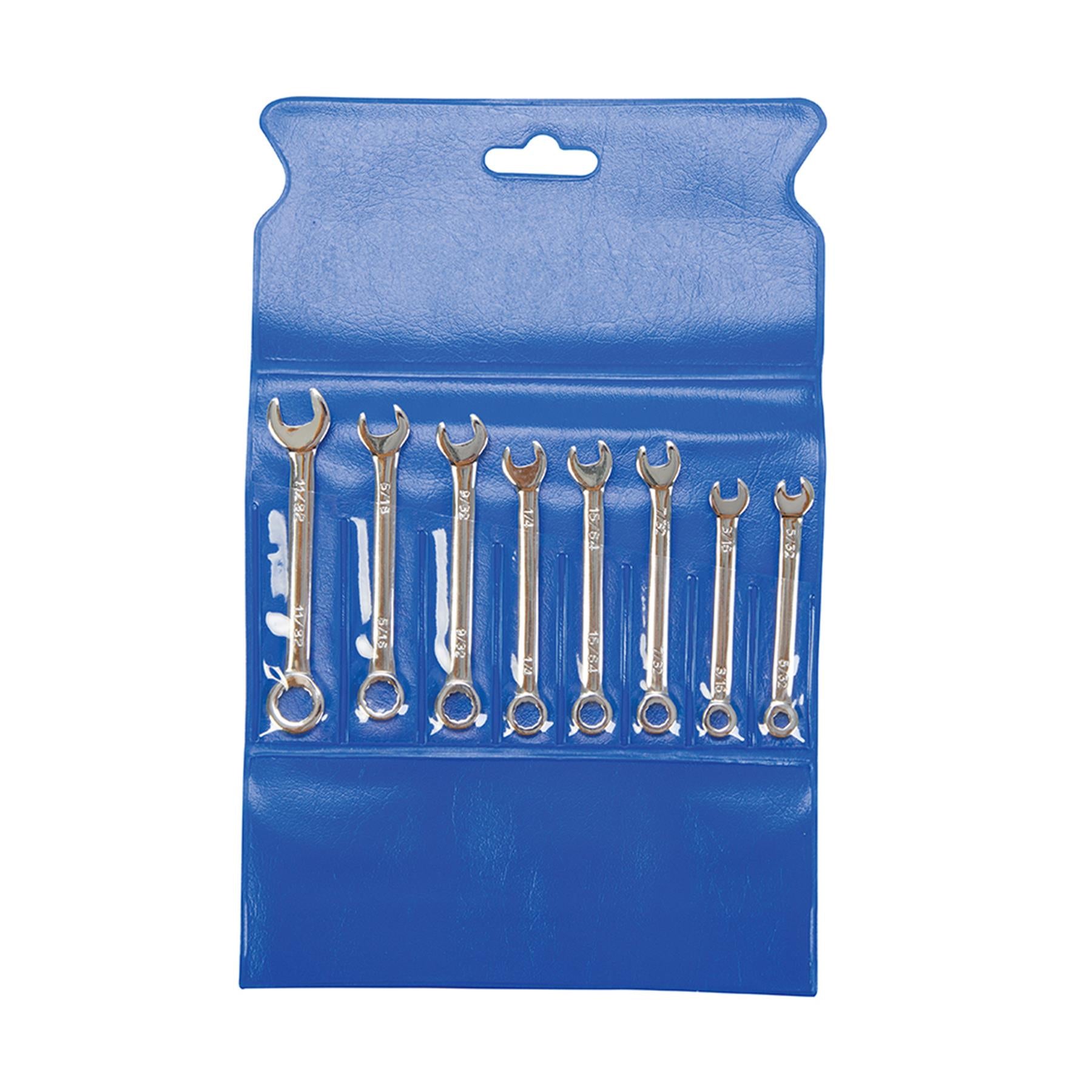 King Dick AF Miniature Combination Spanner Set 8pcs 5/32" - 11/32"