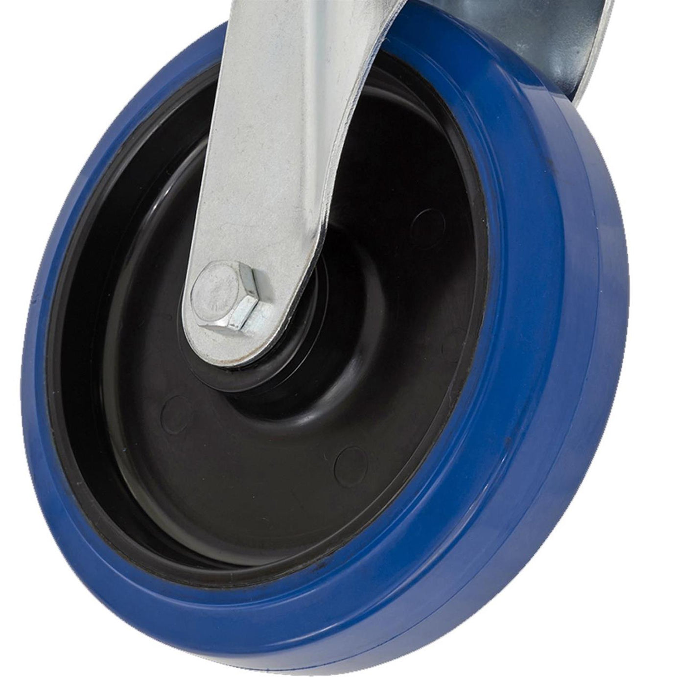 Sealey Heavy-Duty Blue Elastic Rubber Swivel Castor Wheel 100mm