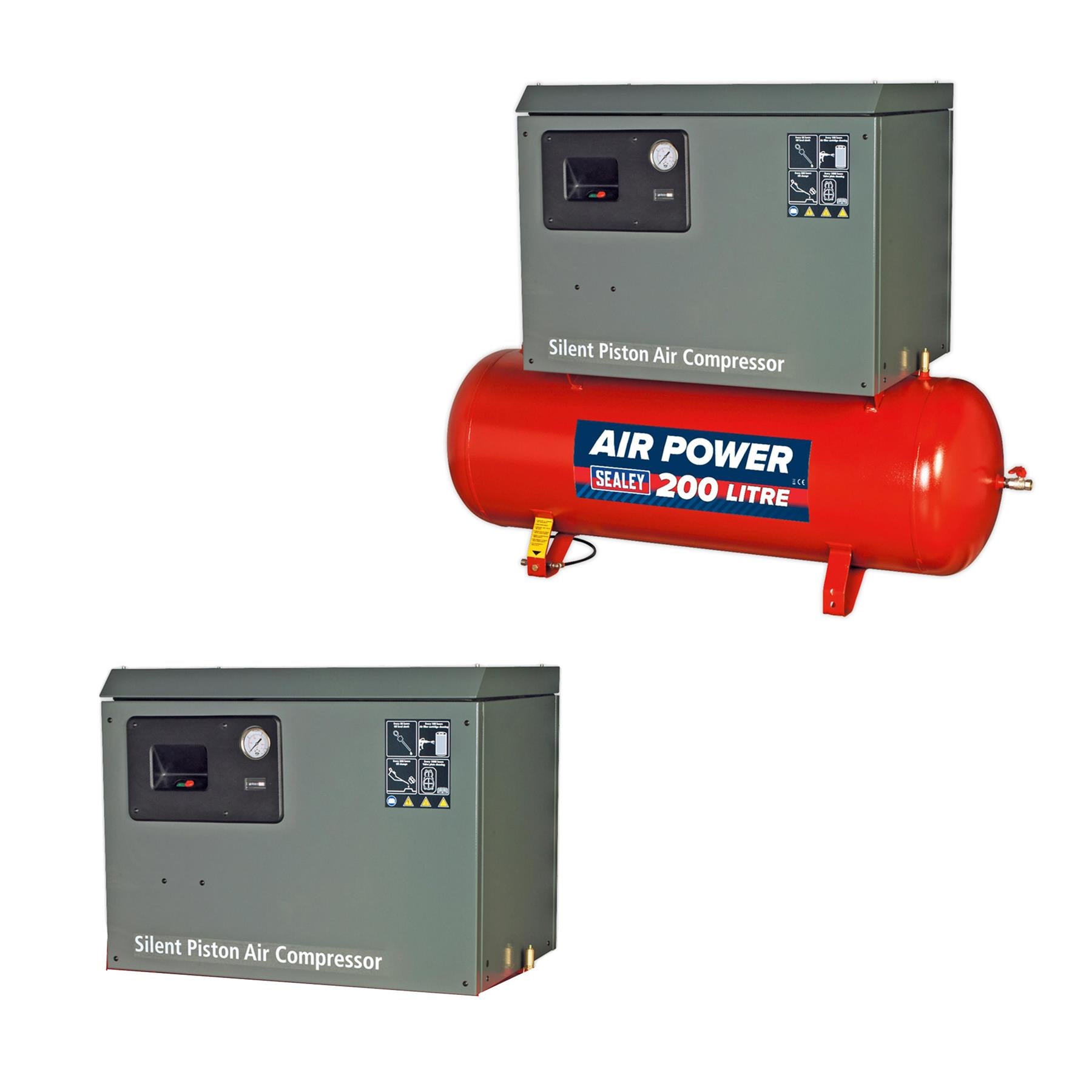 Sealey Compressor 200L Belt Drive 3hp Low Noise