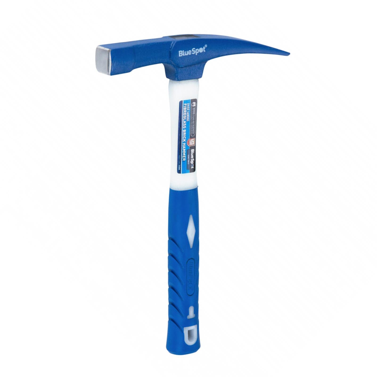 BlueSpot 24oz (680g) Fibreglass Shaft Brick Hammer Rubber Grip Lifetime Warranty