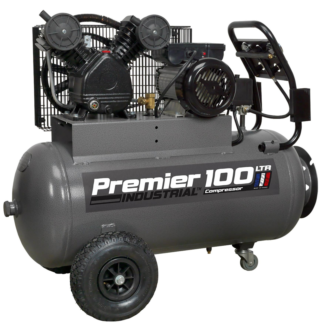 Sealey Compressor 100L Belt Drive 3hp with Front Control Panel
