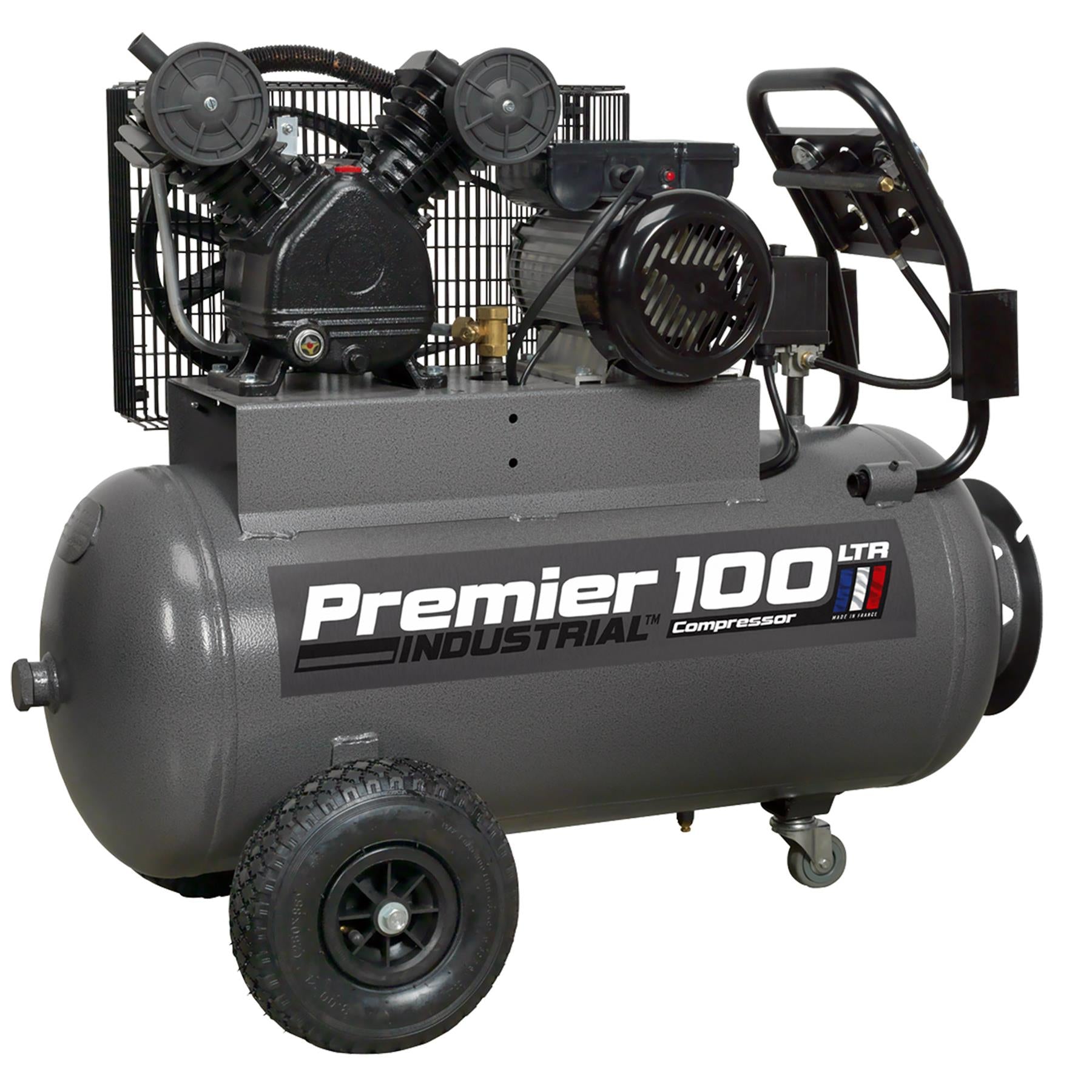 Sealey Compressor 100L Belt Drive 3hp with Front Control Panel