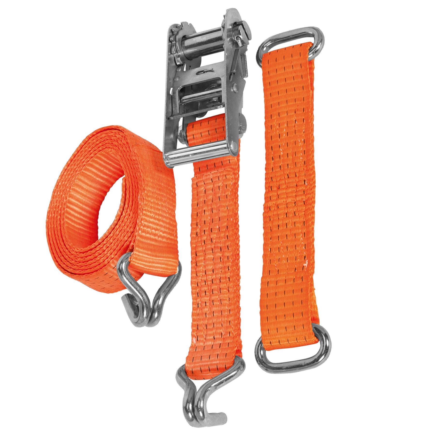 Sealey Car Transporter Ratchet Tie Down 50mm x 3m Steel Wheel - Single 4500kg Breaking Strength