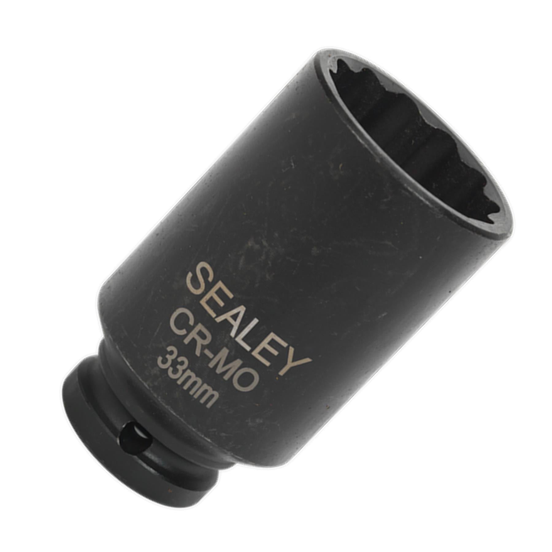 Sealey Impact Socket 33mm 12pt Bi-Hex Deep 1/2"Sq Drive
