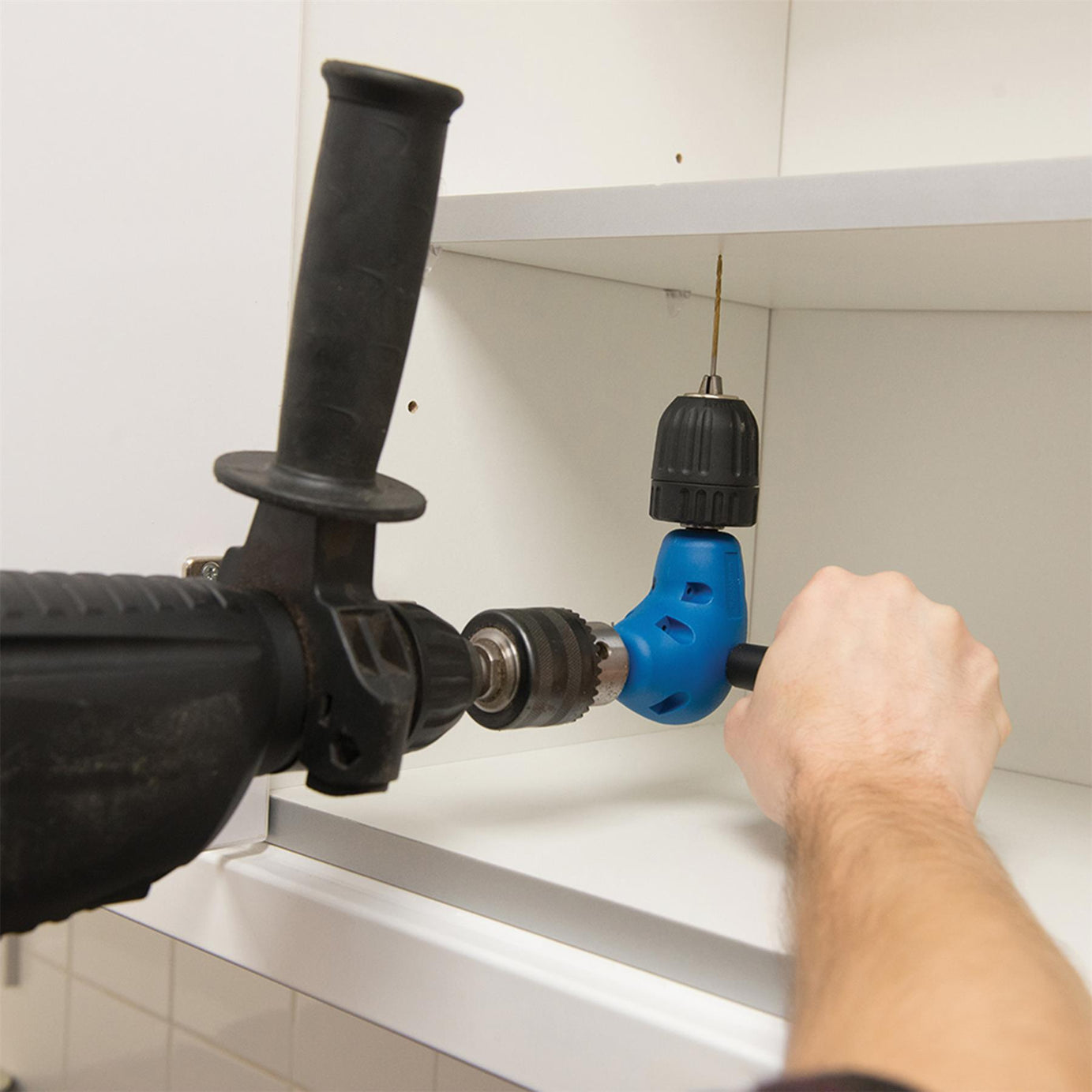 Right Angle Keyless Chuck 10mm For Left Or Right-Handed Drill In Confined Space