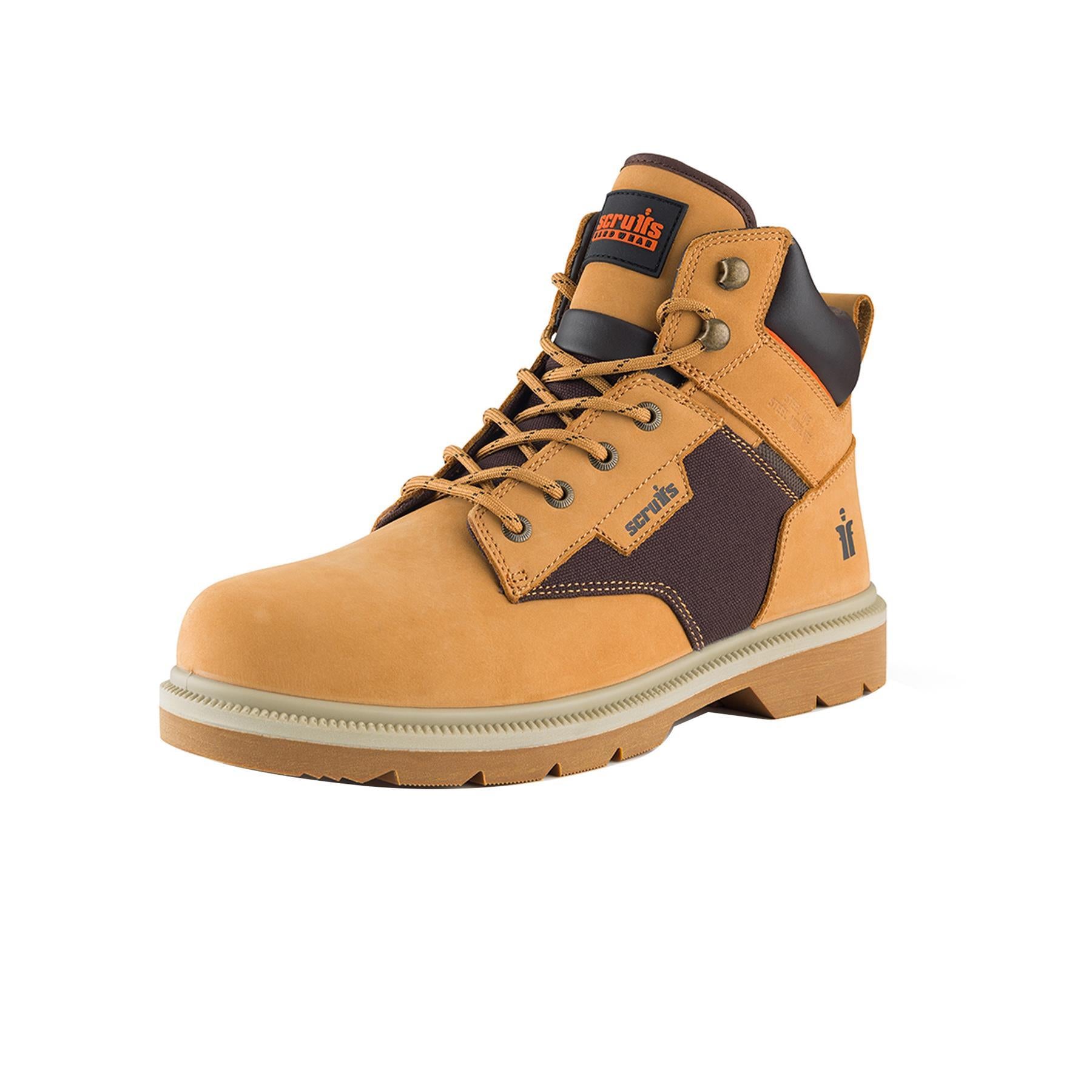 Scruffs Twister 6 Safety Boots Tan Size 7 / 41 Slip-Resistant