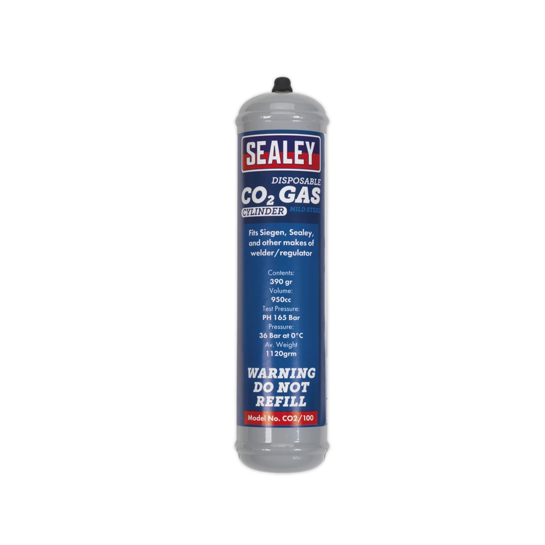 Sealey Gas Cylinder Disposable Carbon Dioxide 390g