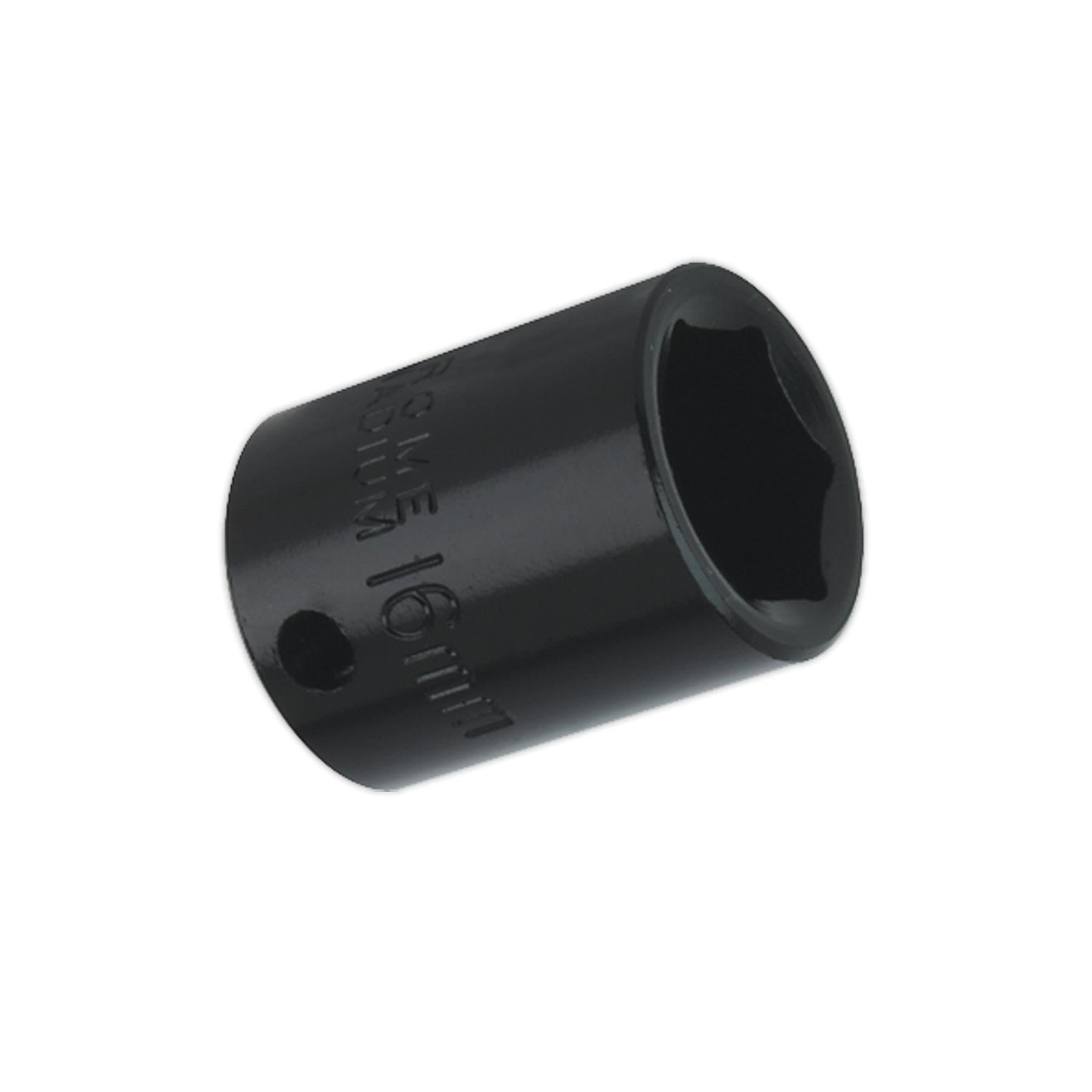 Sealey Impact Socket 16mm 3/8"Sq Drive Chrome Vanadium