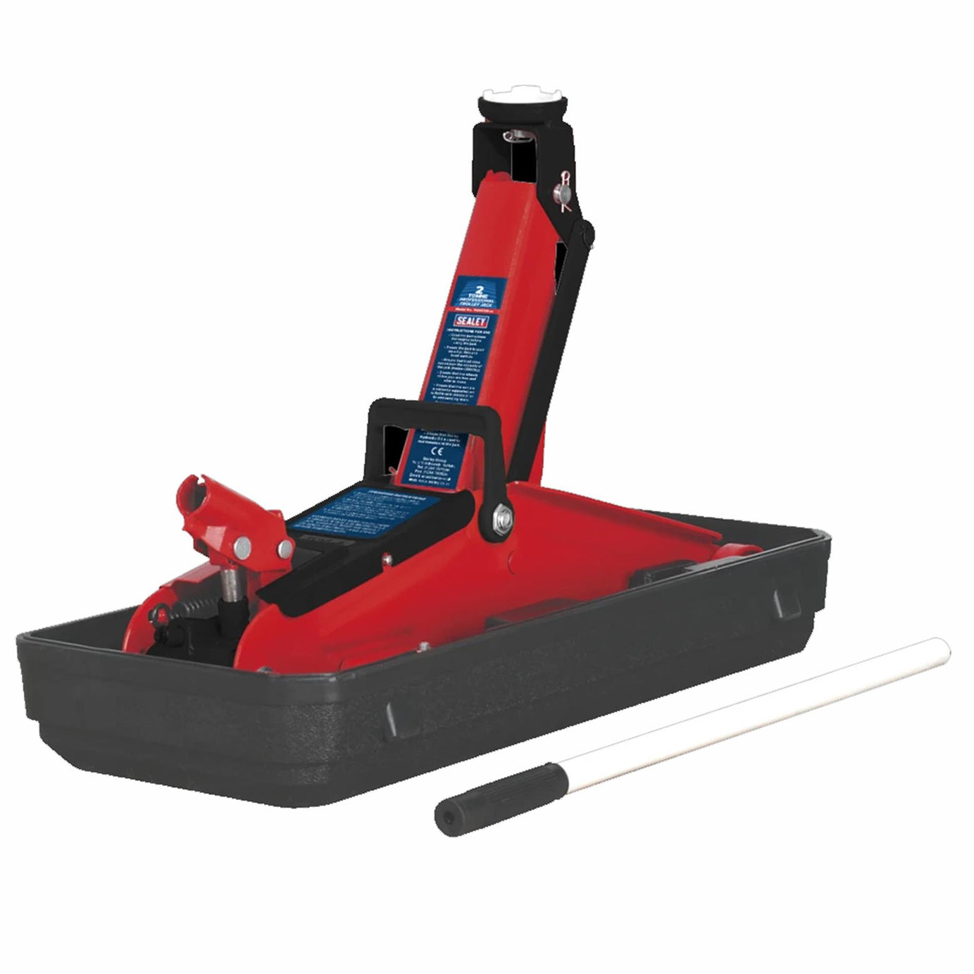 Sealey Trolley Jack 2tonne Short Chassis with Storage Case