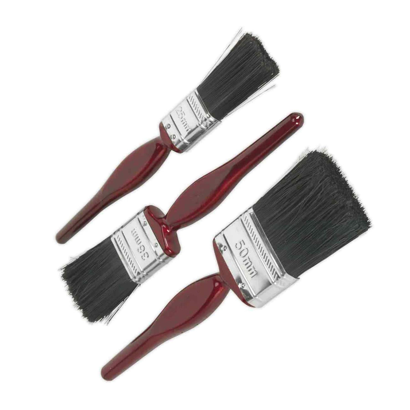Sealey Pure Bristle Paint Brush Set 3pc