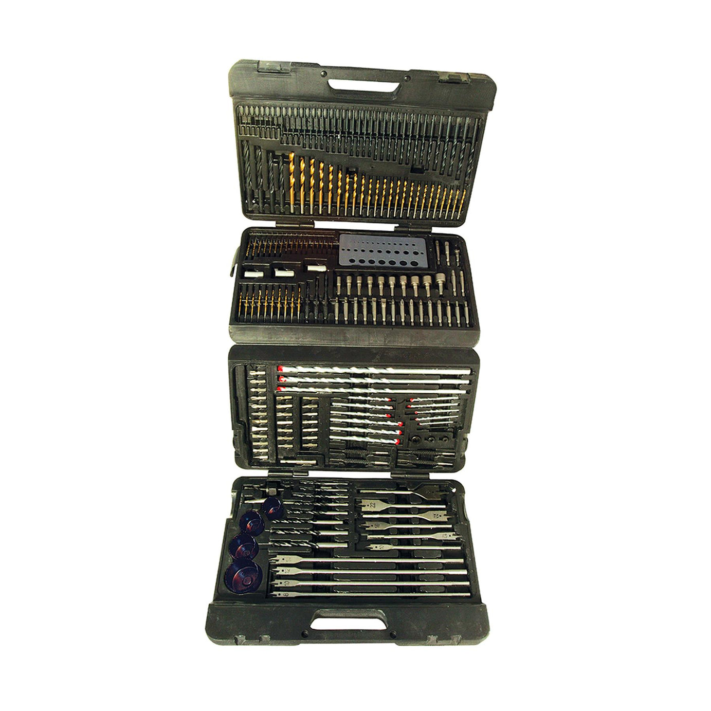 204 Piece Hss Metric Twist Drill Bit Set Carry Case Titanium-Coated Drill