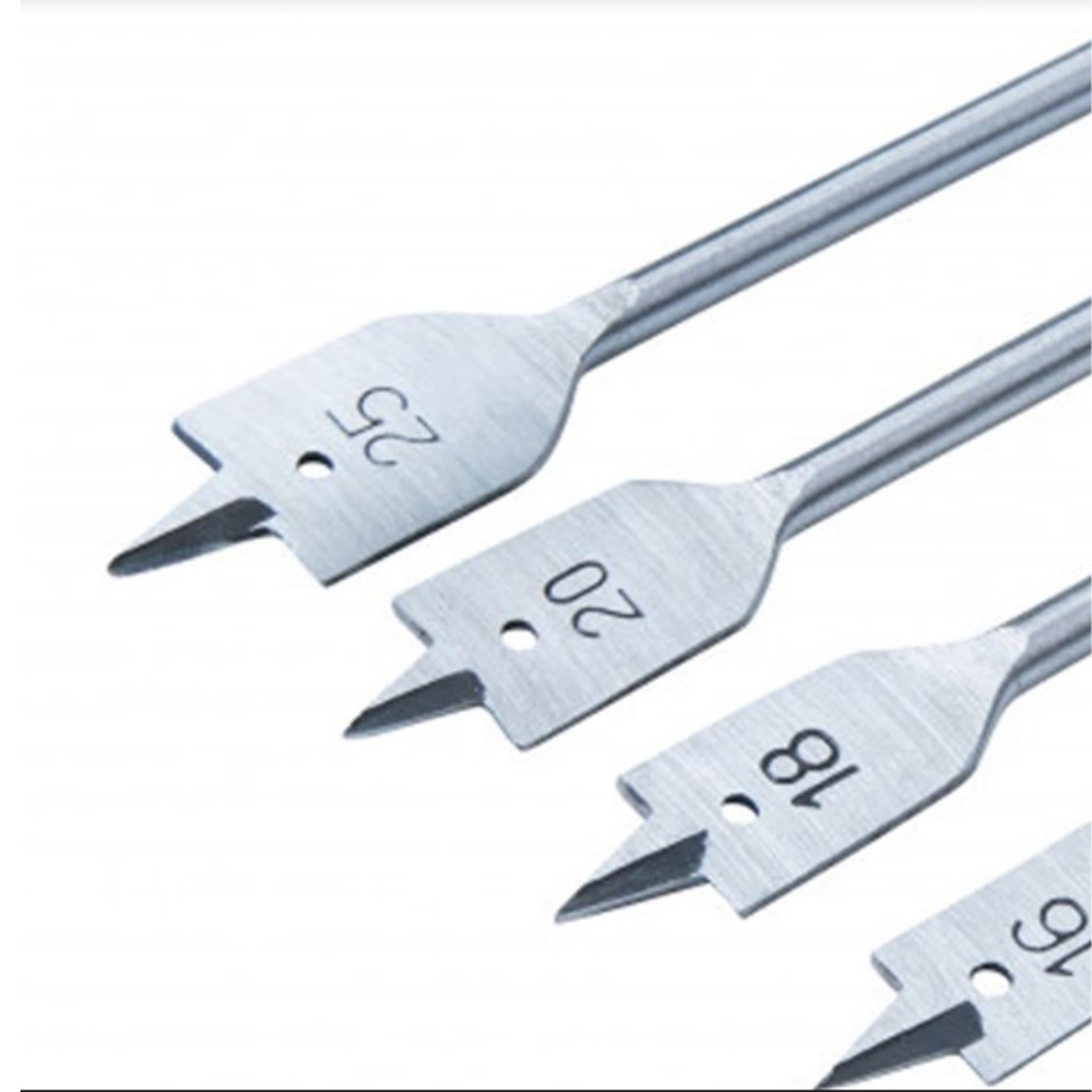 Bluespot6pc Flat WoodDrill Spade Hole Cutter Bore Set 10mm 12mm 16mm 18mm 20mm 25mm