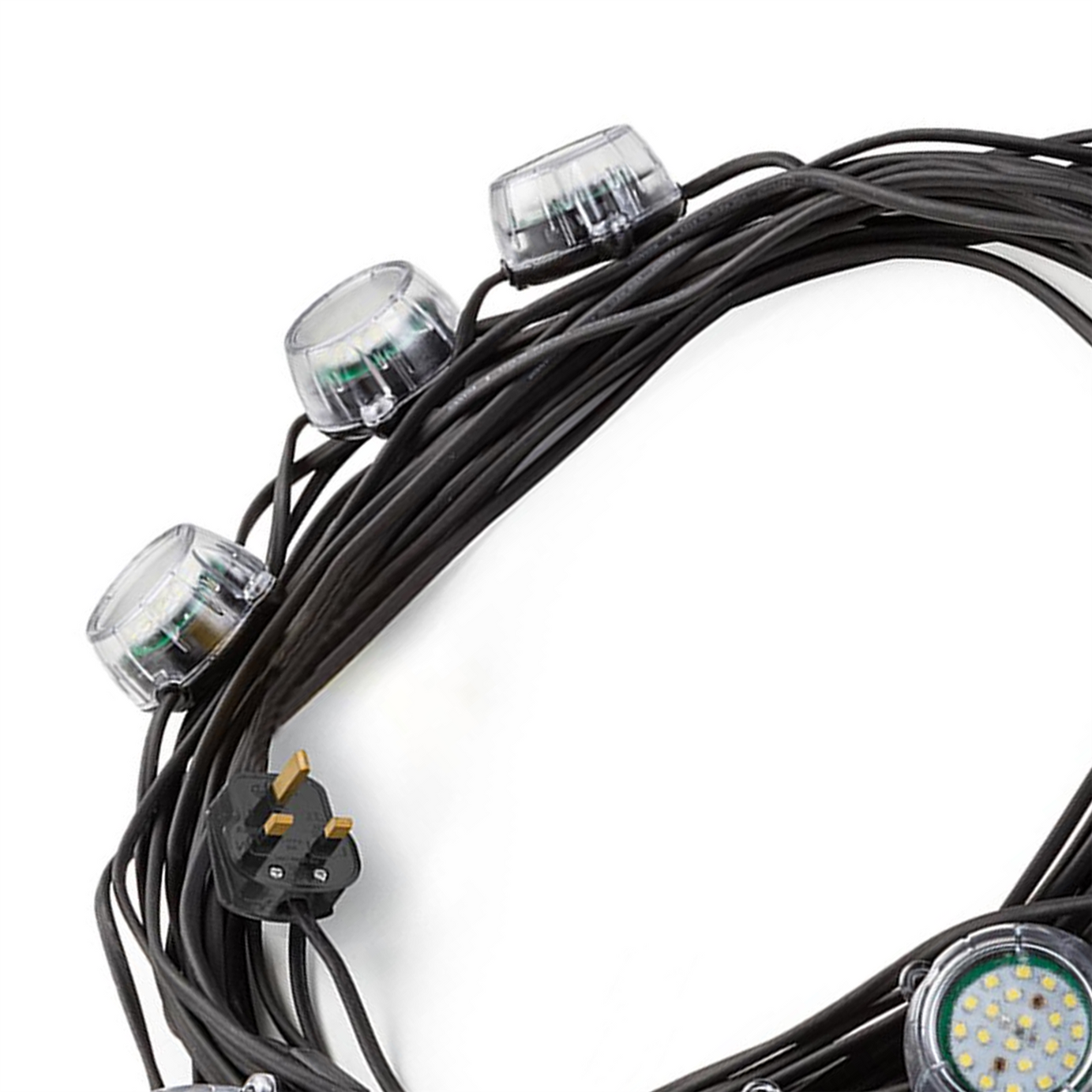 Defender 22m Heavy Duty LED Encapsulated Festoon String Lights 50W 230V 50W