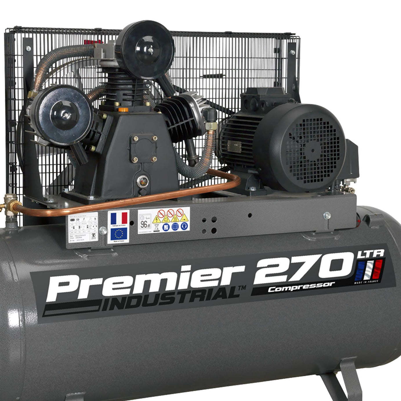 Sealey Compressor 270L Belt Drive 7.5hp 3ph Triple cylinder pump
