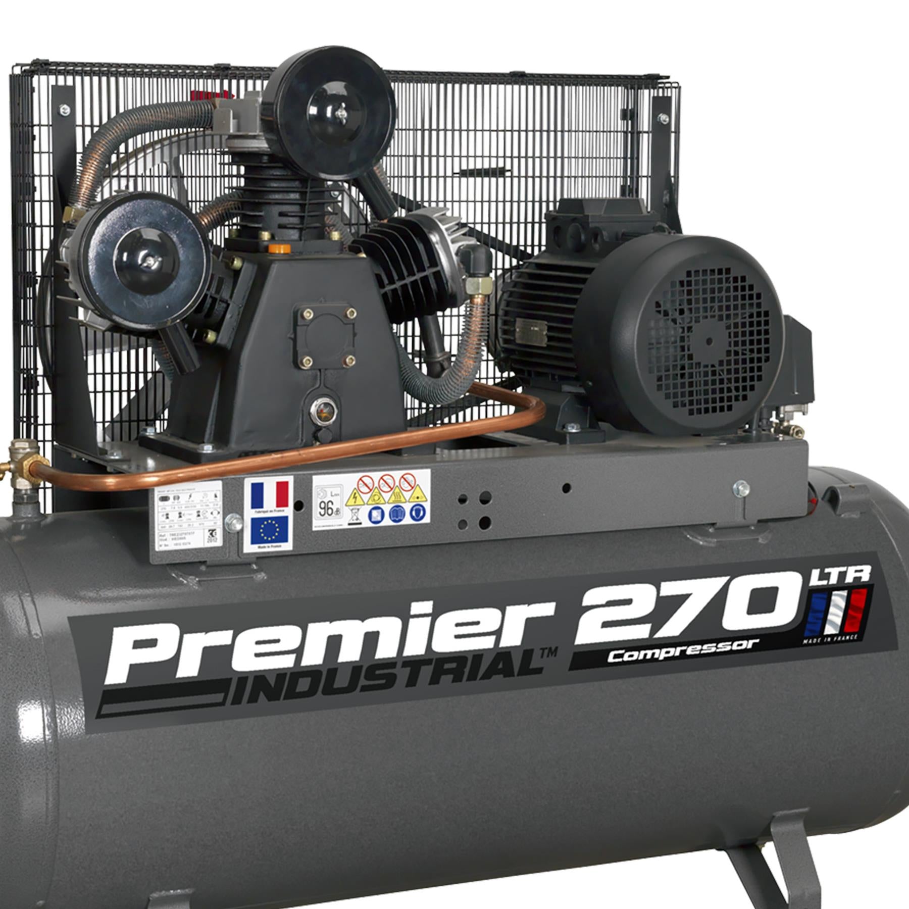 Sealey Compressor 270L Belt Drive 7.5hp 3ph Triple cylinder pump