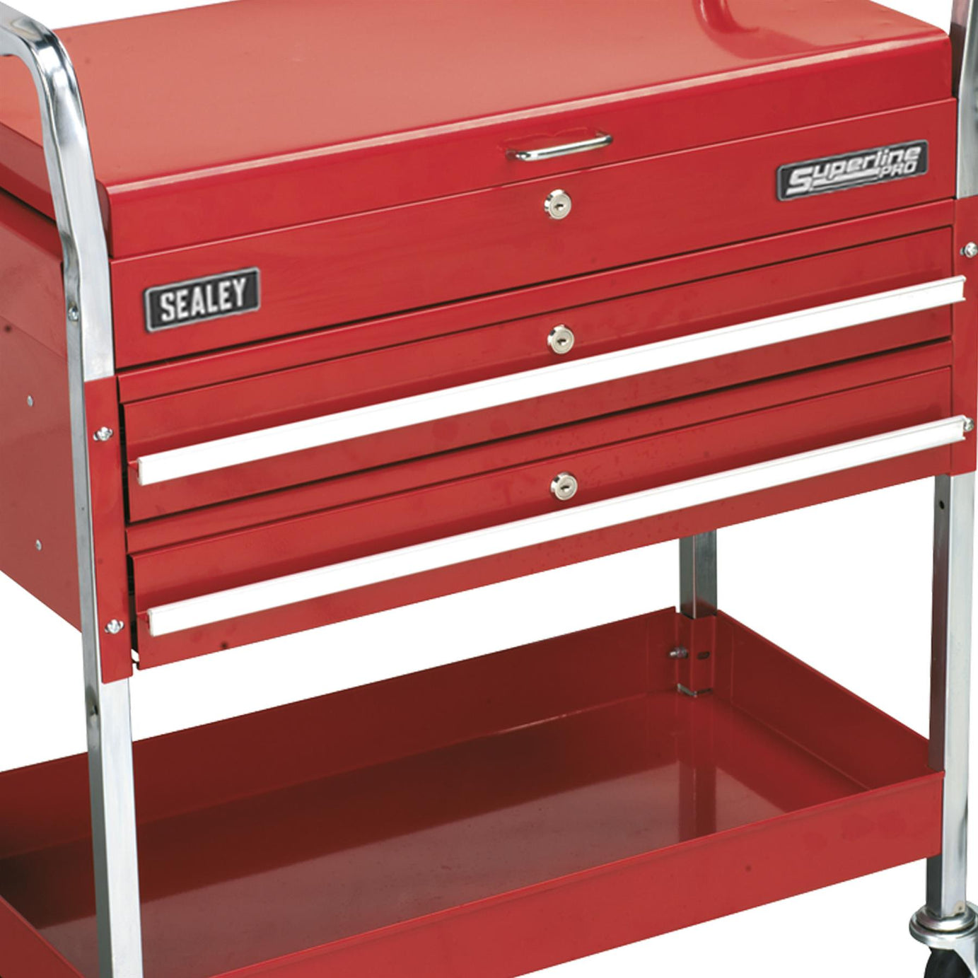 Sealey Trolley 2-Level Heavy-Duty with Lockable Top & 2 Drawers