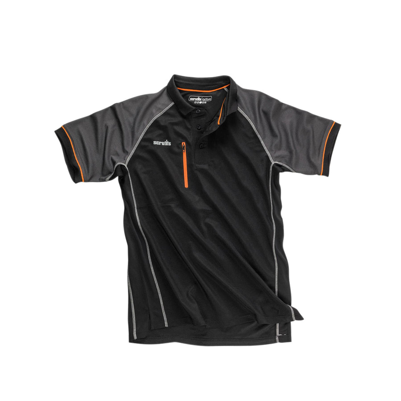 Scruffs Trade Active Polo Shirt Black (Size: M) Men's Work T-Shirt