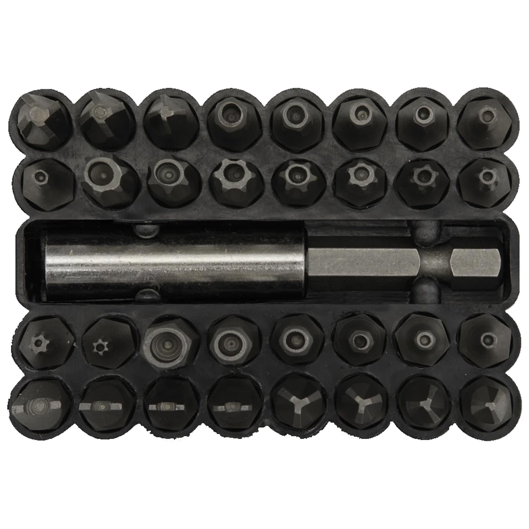 Sealey Security Bit & Magnetic Adaptor Set 33pc