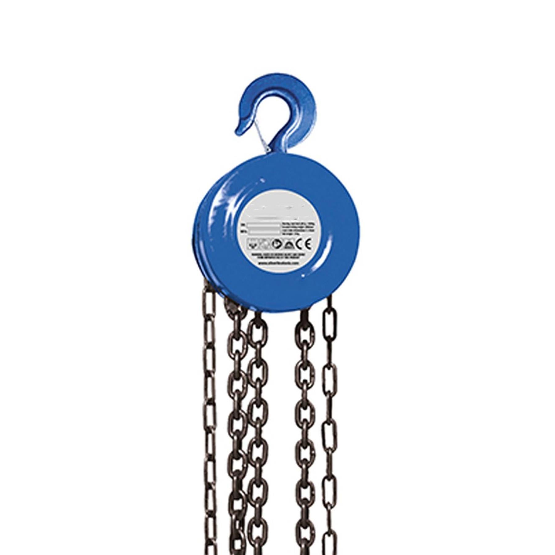 1 Ton 2.5M Lift Height & Tackle Pulley Block Winch Lightweight Restricted Spaces