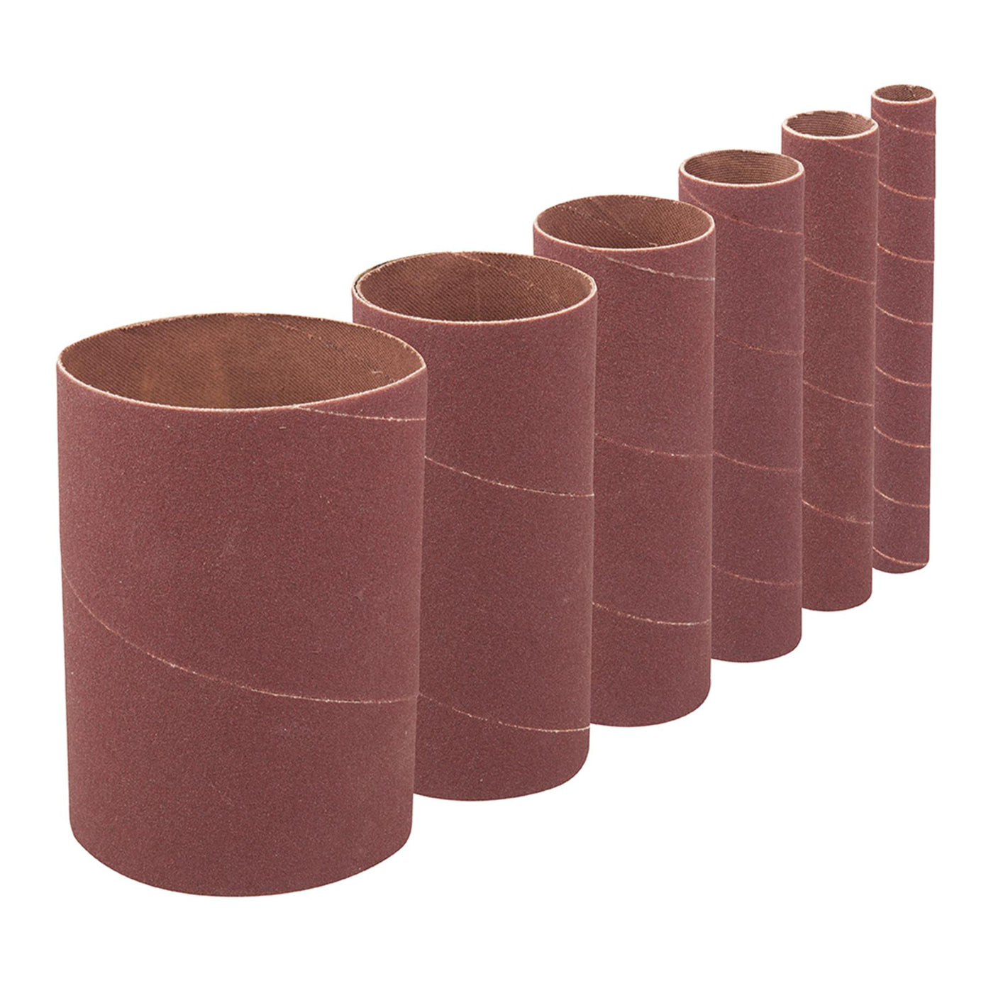 140mm Bobbin Sleeve Set 6Pce 60 Grit Sanding Curves Bends Spindle DIY Tool