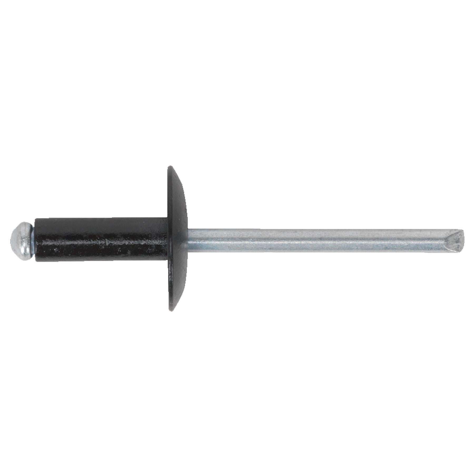 Sealey Aluminium Rivet Black Large Flange 4 x 10mm Pack of 200