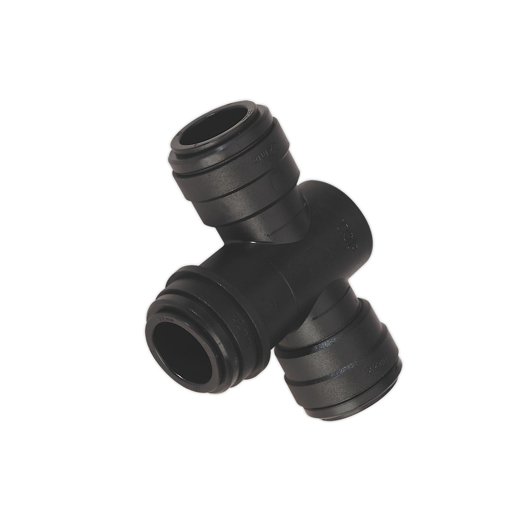 Sealey Equal Water Trap Tee 22mm (John Guest Speedfit - PMTT22E)