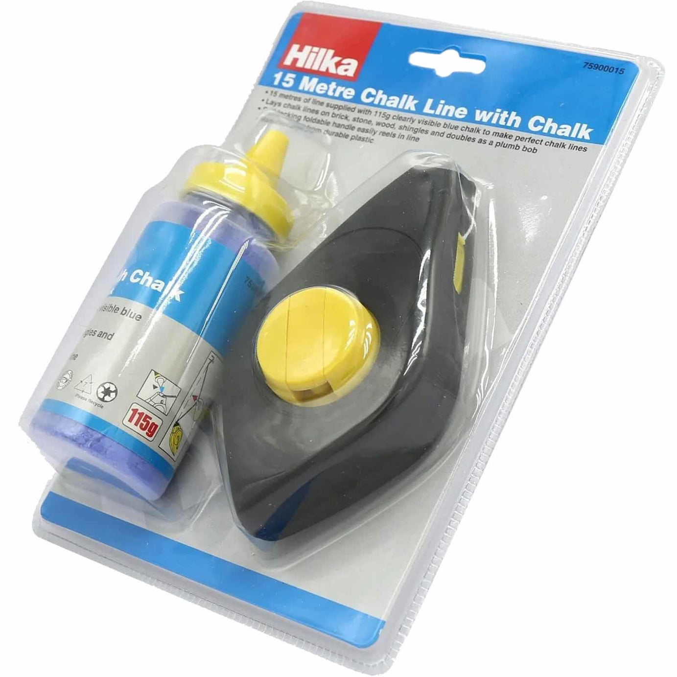 15m Chalk Line and blue chalk reel kit