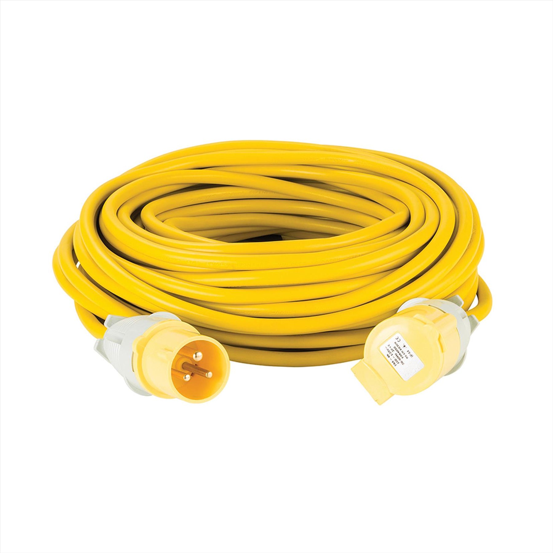 Defender Extension Lead Yellow 2.5mm2 16A 25m 110V