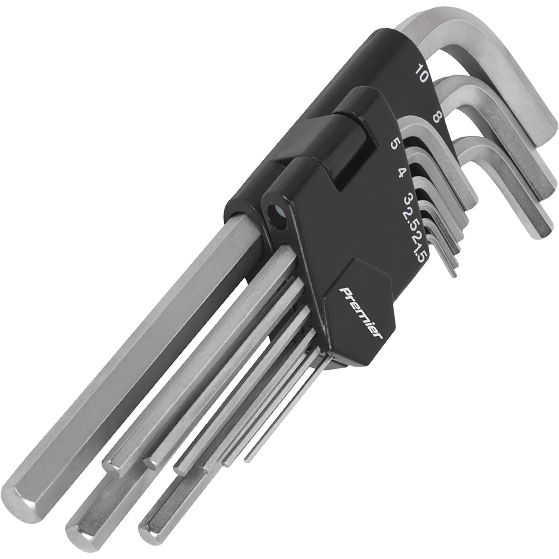 Sealey Hex Key Set 9pc Long Metric