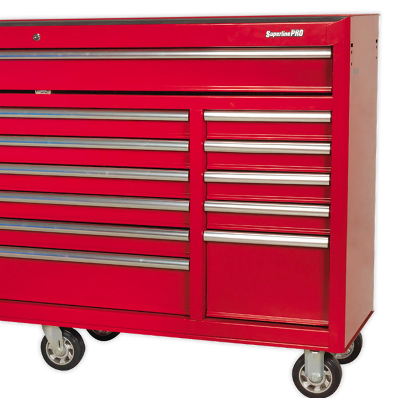 Sealey Rollcab 12 Drawer with Ball Bearing Slides Heavy-Duty - Red