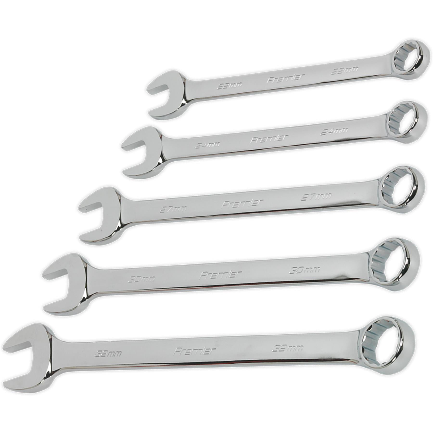 Sealey Combination Spanner Set 5pc Jumbo Metric