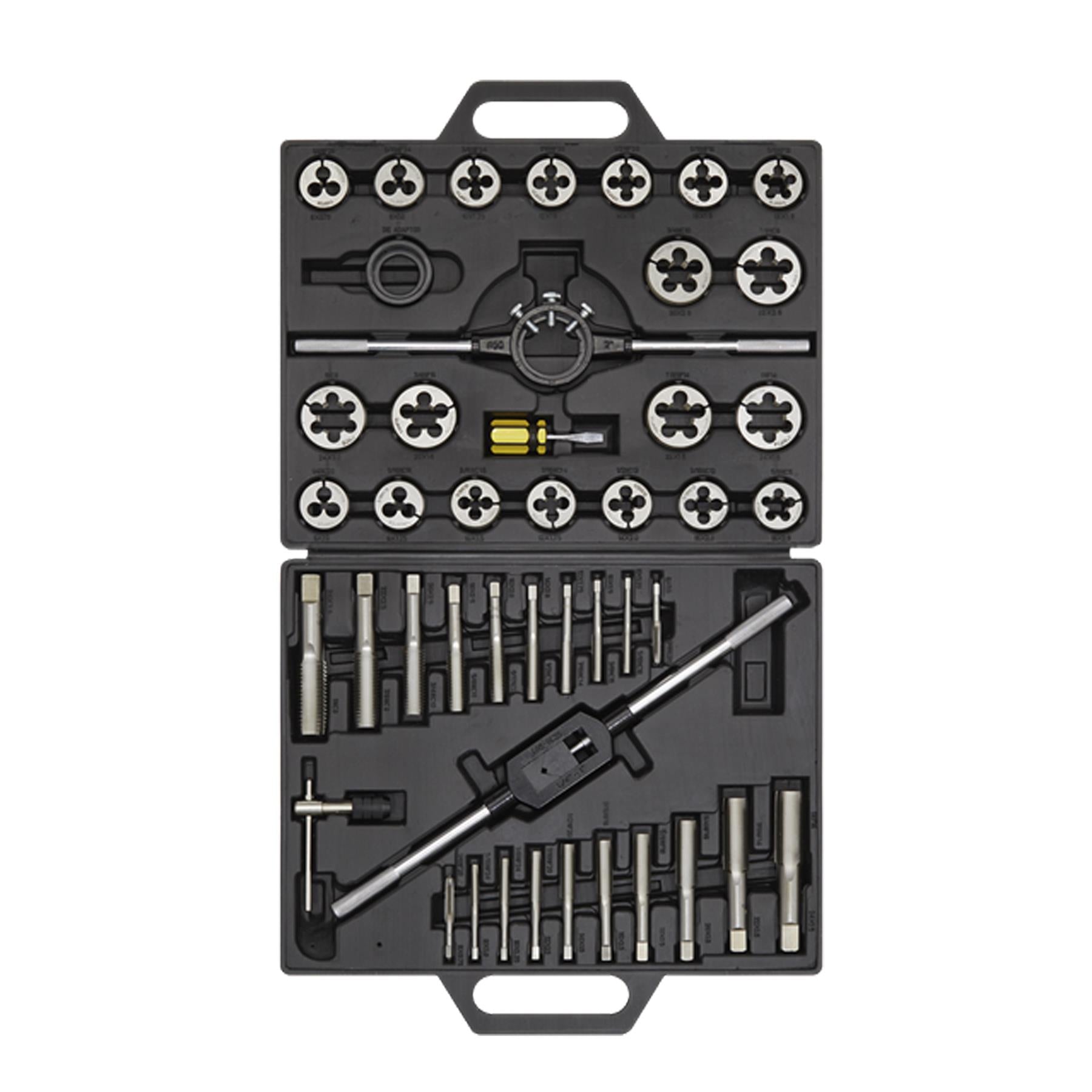 Sealey 45pc Tap and Die Set Split Dies Imperial Thread Cutting Tool 1/4" - 1"