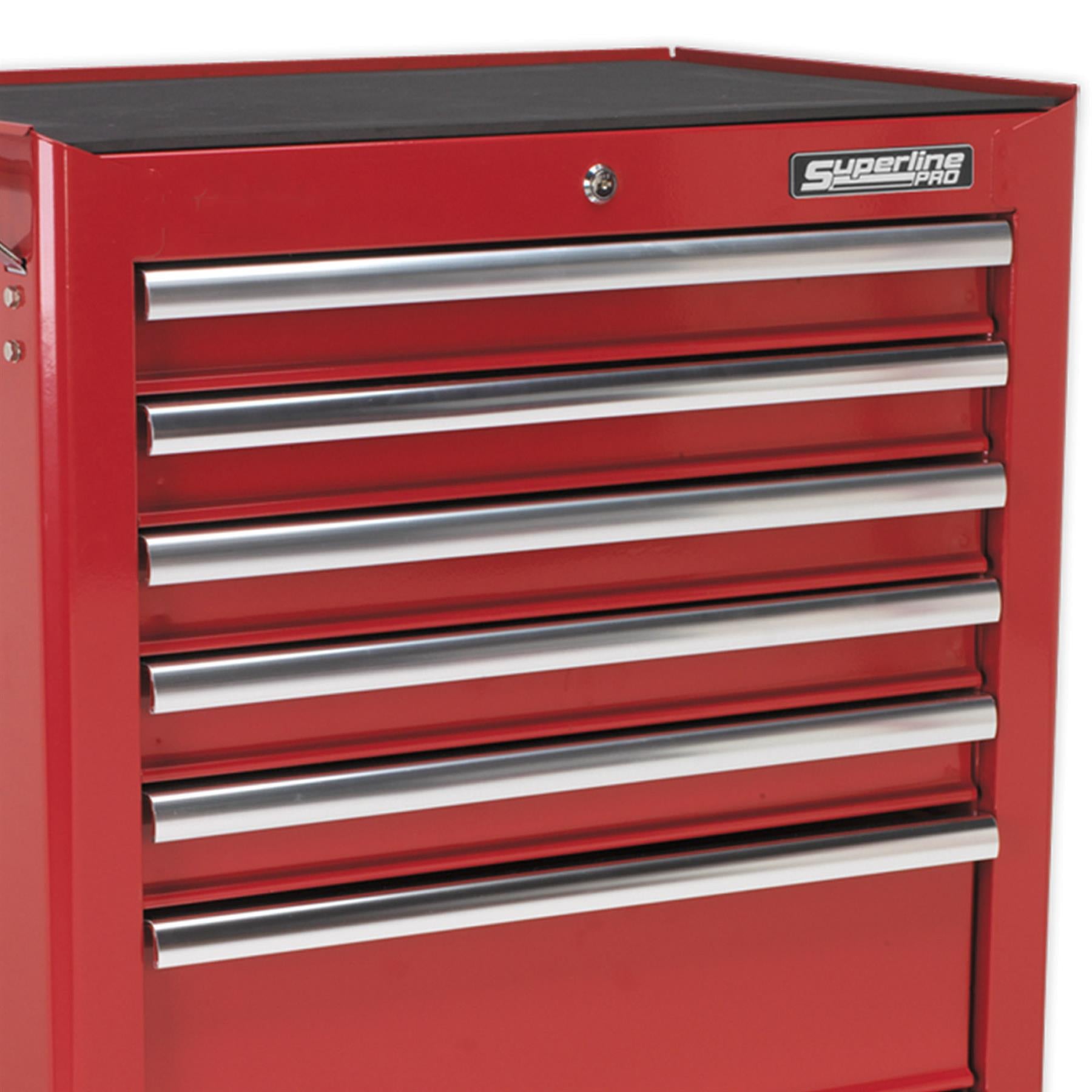 Sealey Rollcab 7 Drawer with Ball Bearing Slides - Red