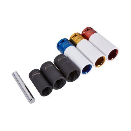 Blue Spot 7 PCE  Wheel Nut Impact Socket Set (17, 19, 21mm)