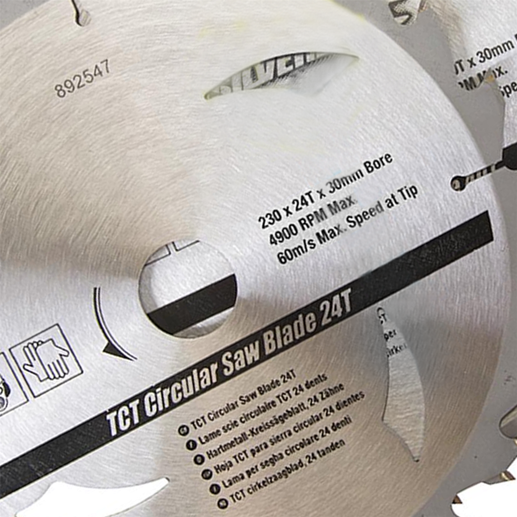 TCT Circular Saw Blades 24 40 48T 3Pk 230 x 30 - 25, 20, 16mm Rings Hardwood Softwood Chipboards Cutting