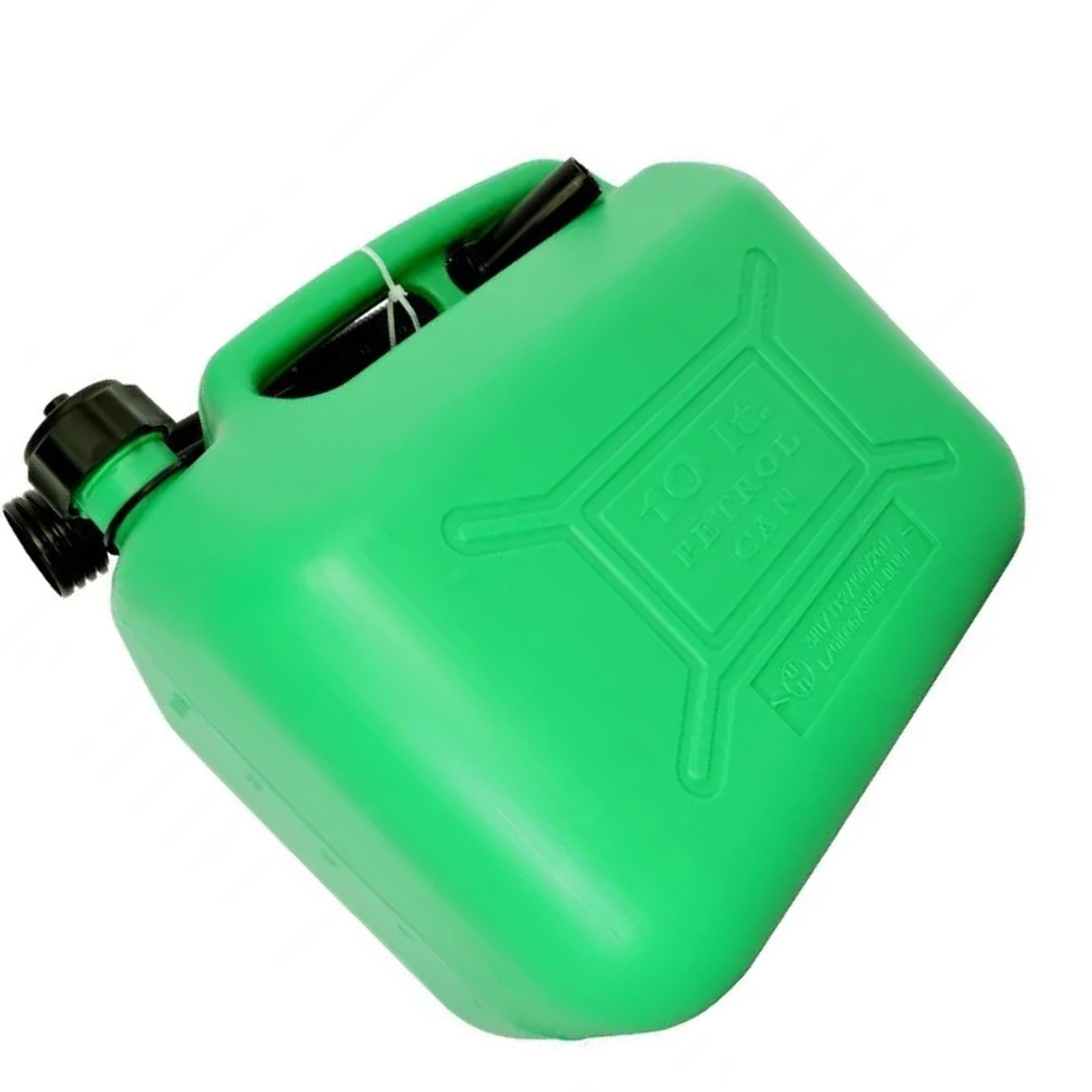 10L Green Durable Plastic Fuel Can flexible spout