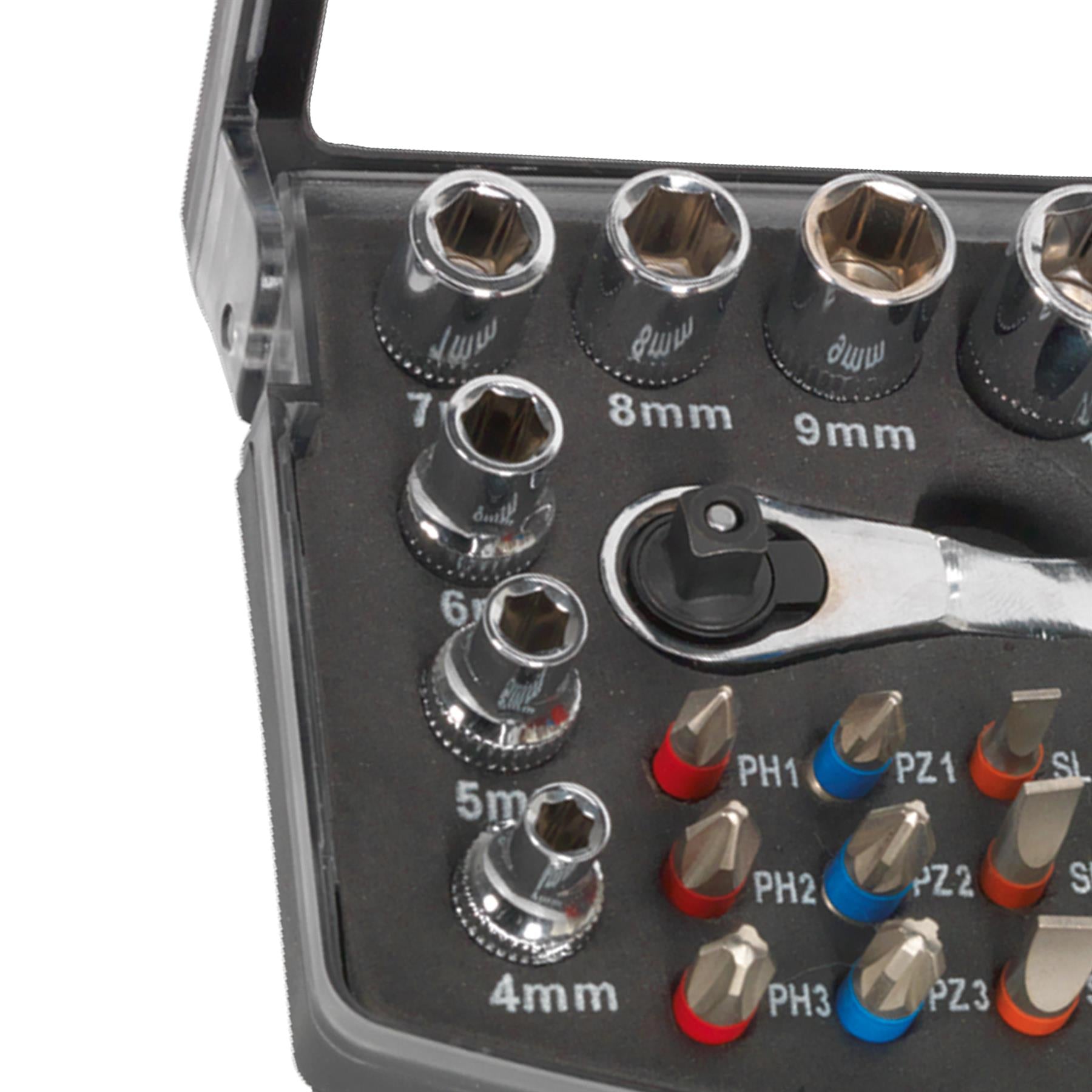 Sealey Socket & Bit Set 31pc 1/4"Sq Drive