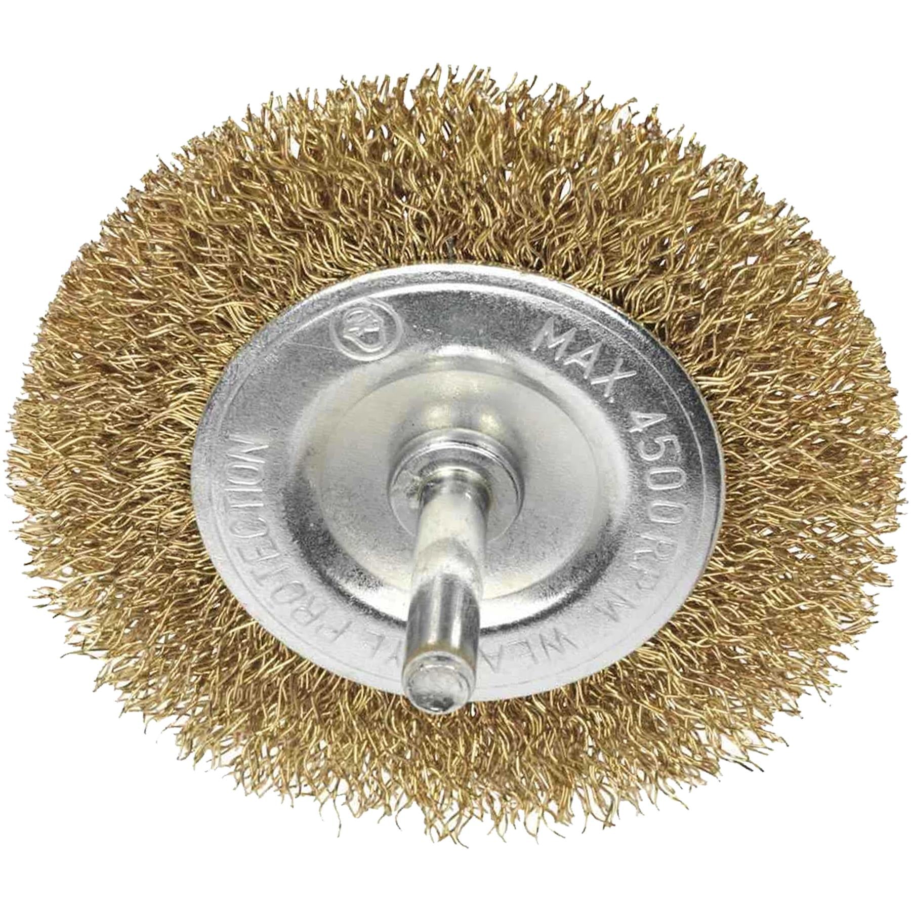 Sealey Flat Wire Brush 75mm with 6mm Shaft