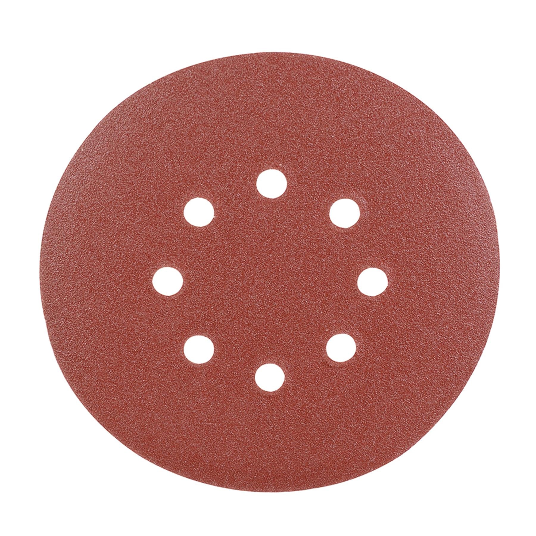Punched Sanding Discs 125mm 10Pk Grit 120 Hook & Loop Aluminium Oxide New