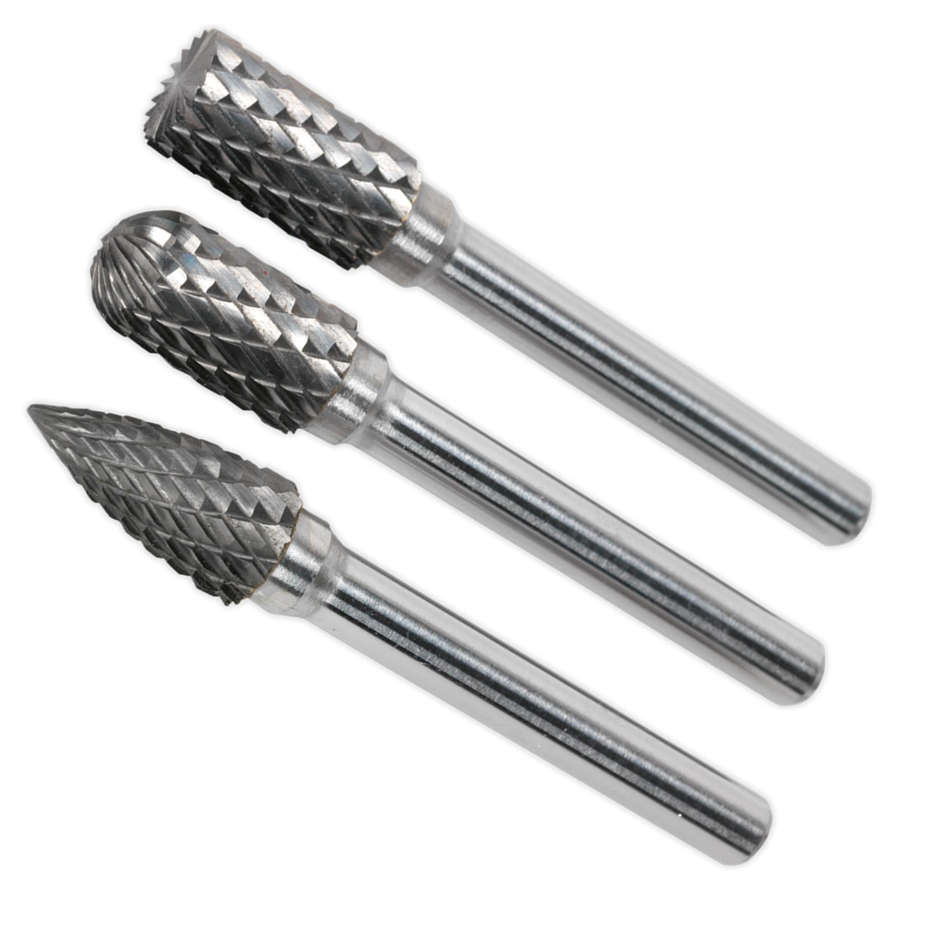 Sealey Tungsten Carbide Rotary Burr Set 3pc