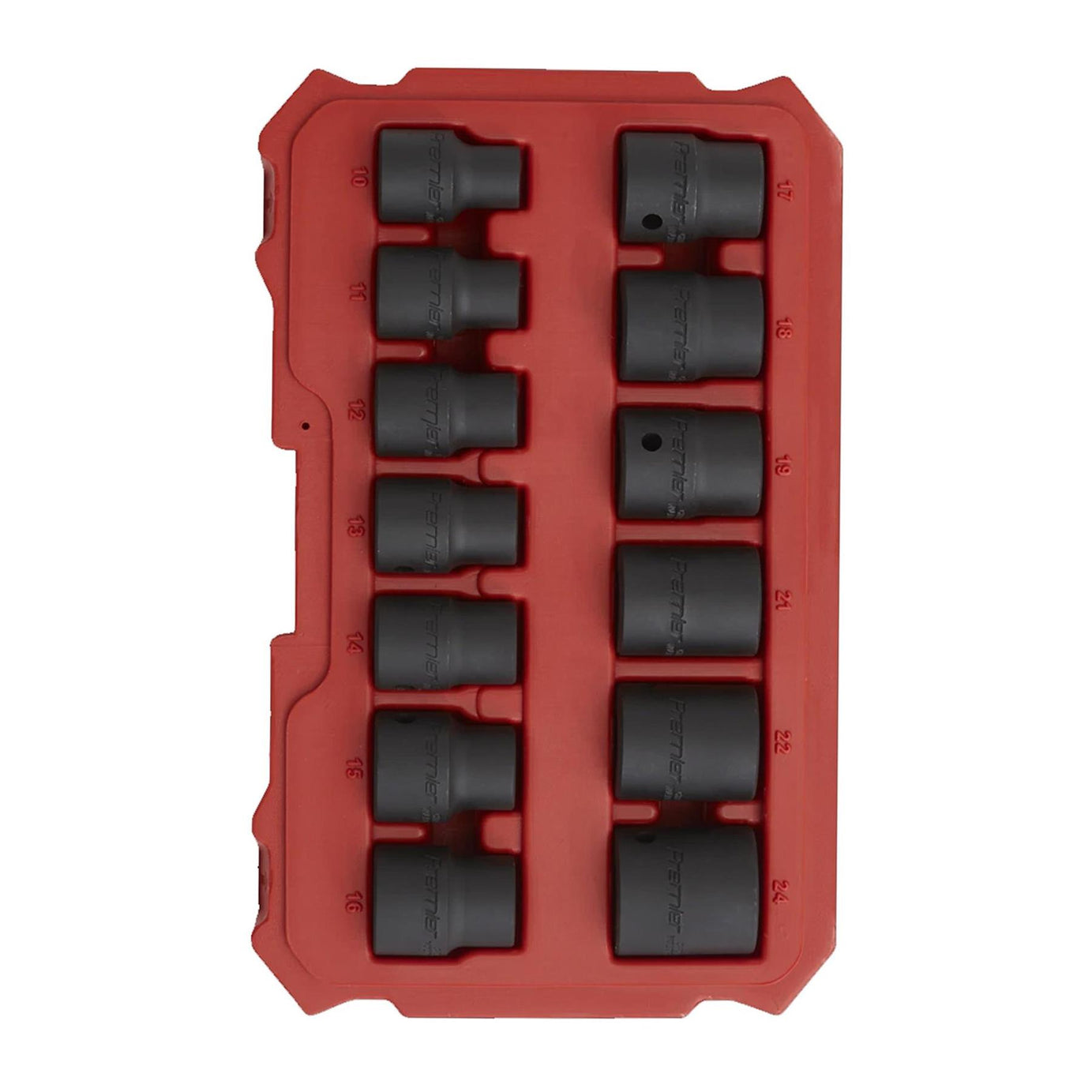 Sealey Impact Socket Set 13pc 1/2"Sq Drive Lock-On 6pt Metric