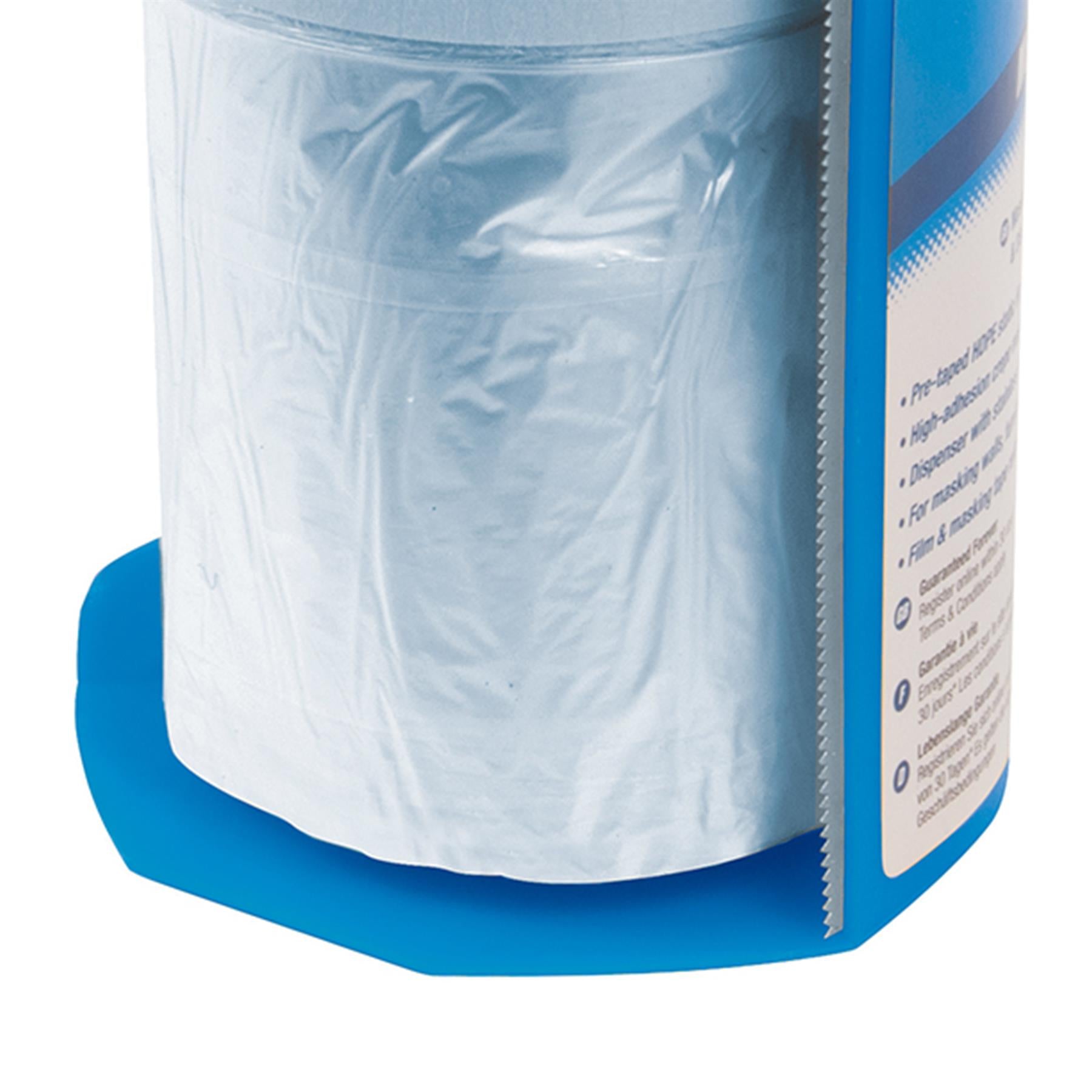 Masking And Shield Tape & Dispenser 550mm x 33m Polythene Dust Sheet Film - 10pk