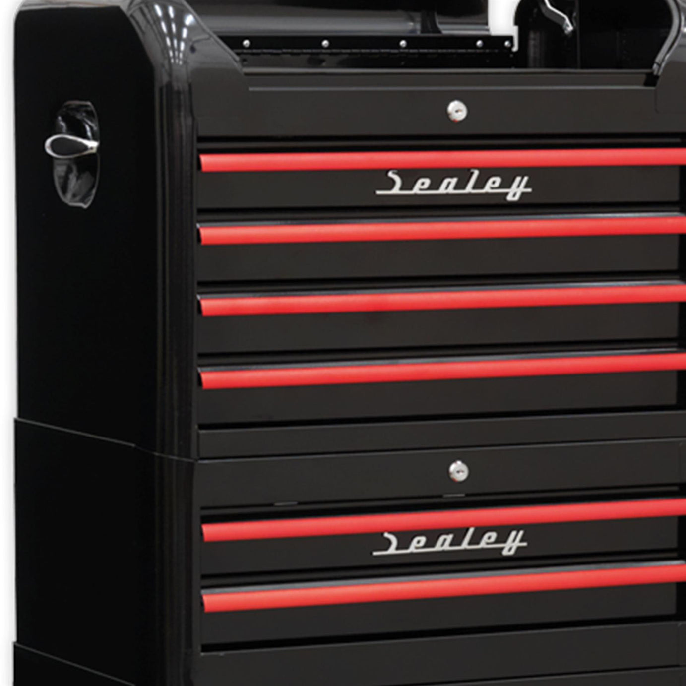 Sealey Retro Style Tool Chest Combination 10 Drawer - Black/Red