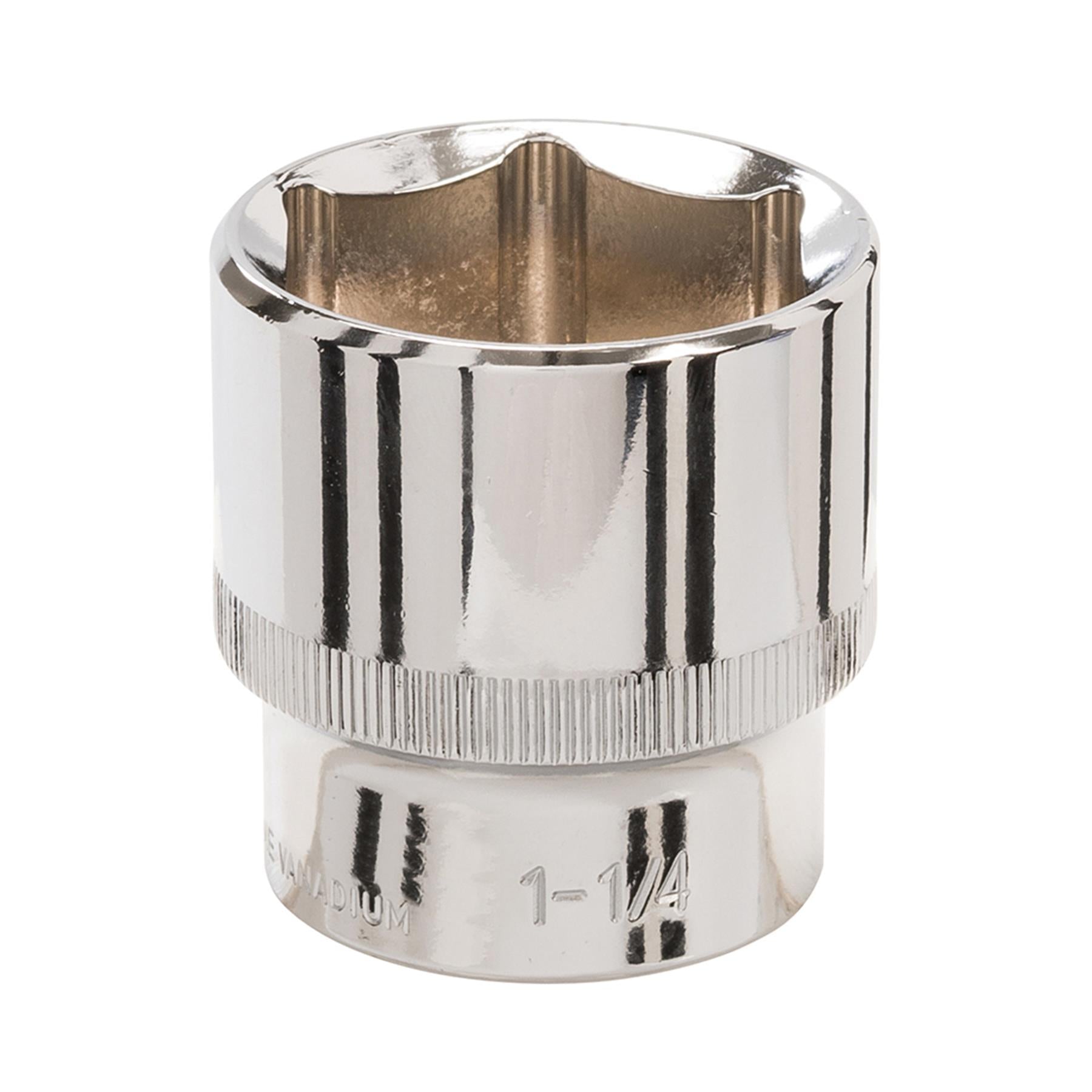 Socket 1/2" Drive Imperial 1-1/4" Chrome Vanadium Steel 6-Point Imperial Socket