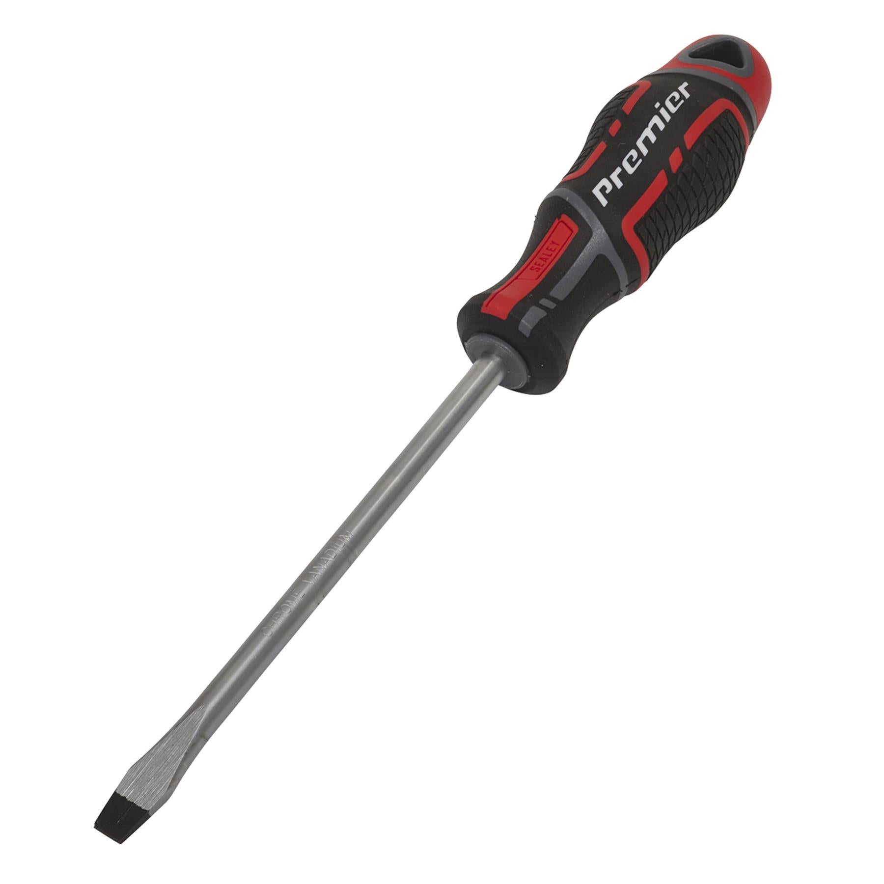 Sealey Screwdriver Slotted 8 x 150mm Flat Soft Grip Handle Magnetic GripMAX